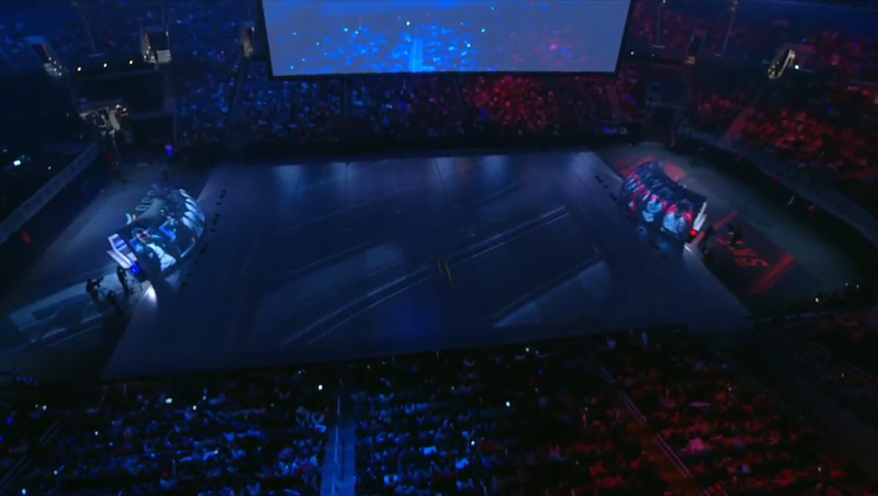 Illustration for article titled The League Finals Are Playing Out On Top Of A Giant Projection